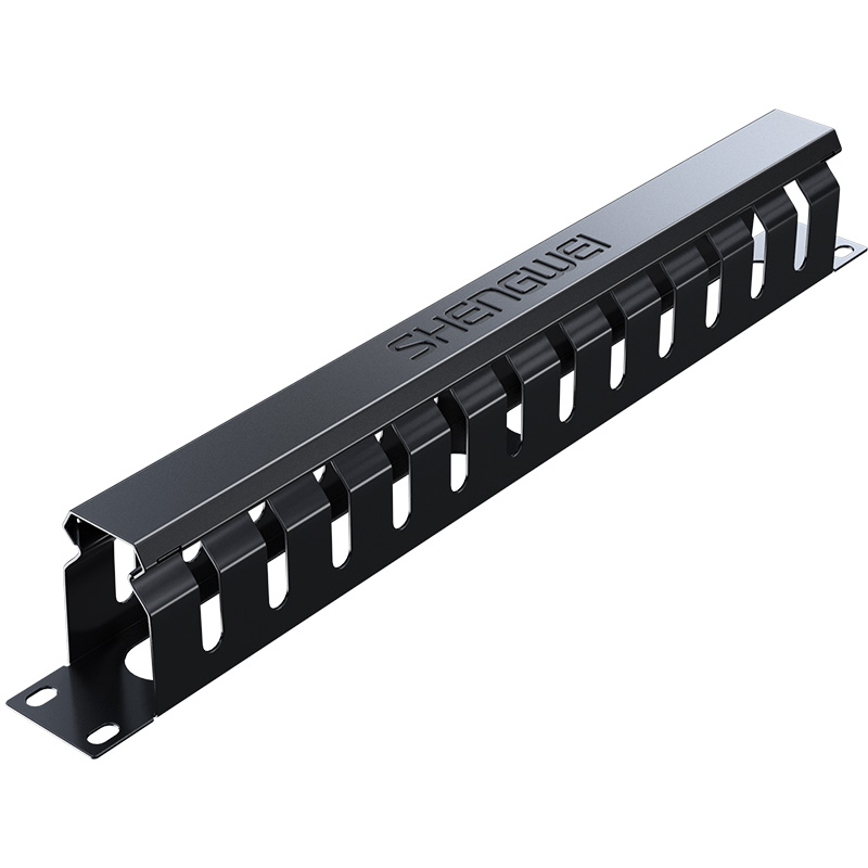 CMT-101 cable rack 24 port 1U thickened cold-rolled steel plate slot with cabinet screws suitable for 19 inch cabinet network cable storage device