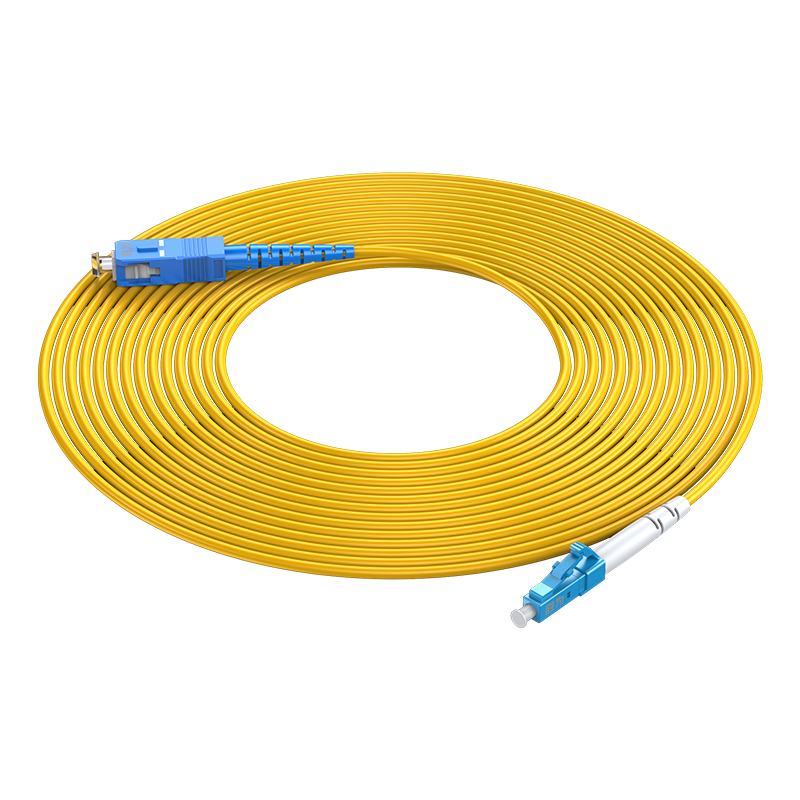 FSC-108A engineering telecommunications grade fiber optic jumper LC-SC (UPC) network cable, single mode, single core, 3 meters
