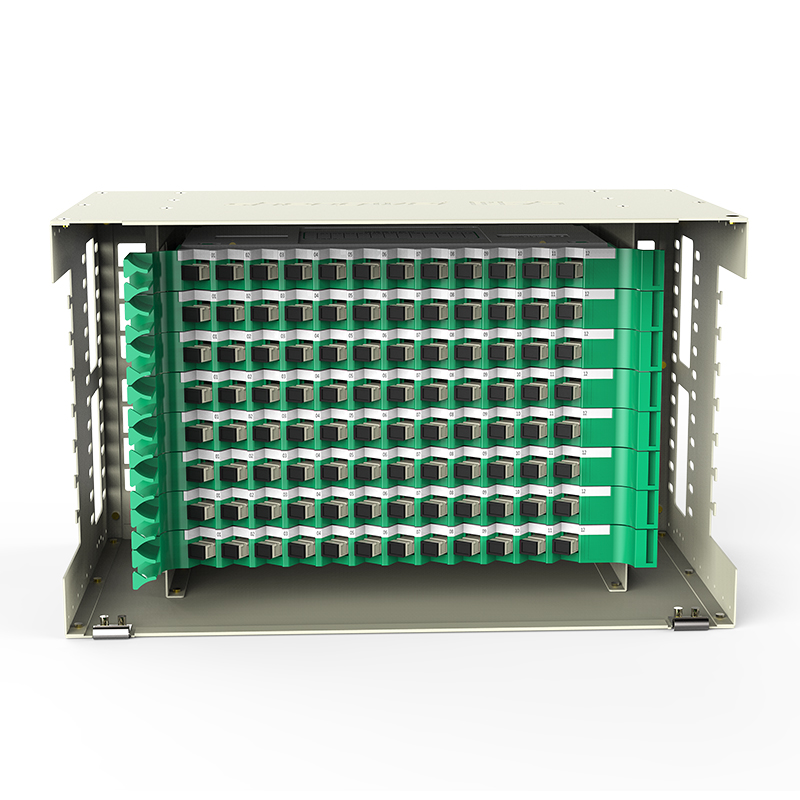 ODF-1096S-M 96 core ODF fiber optic distribution frame height 6U SC multimode full configuration with pigtail and flange suitable for 19 inch cabinet pull-out with cabinet accessories