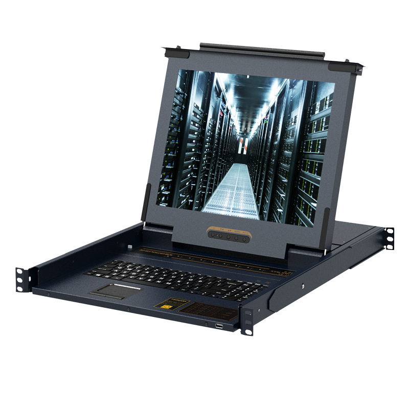 KS-2908CI 数字KVM切换器8口 带19英寸LCD显示器配网口支持IP远程 8进1出转换器 