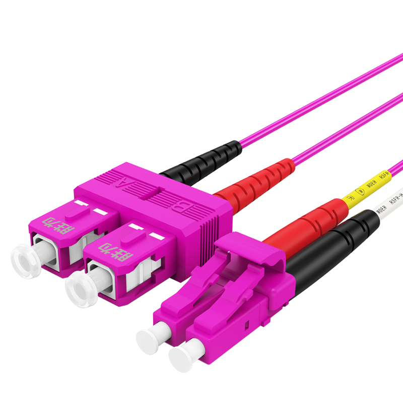 FLSO-2030 工程电信级万兆光纤跳线 LC-SC网线多模双芯OM4 网络收发器尾纤光纤连接线 3米 