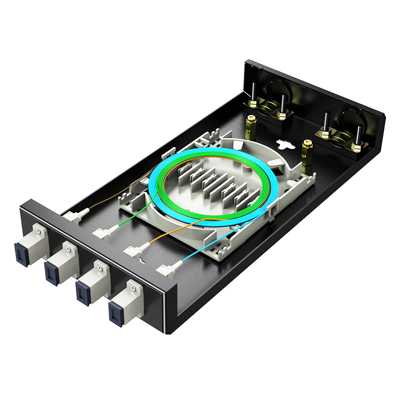 Fbo-104s-m optical fiber terminal box SC4 port multimode 62.5/125 fully equipped pigtail optical cable fusion universal optical fiber patch panel distribution frame